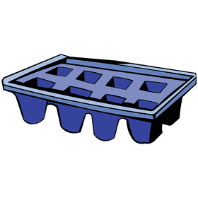 Ice cube icetray clipart