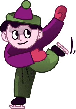 Ice skating boy clipart