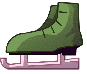 Ice skating shoe clipart