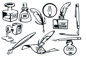 Ink black and white vector