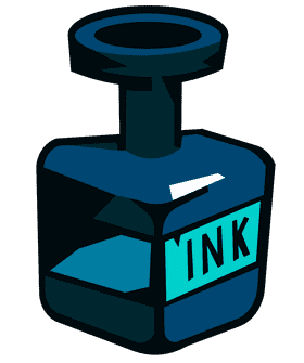 Ink cube bottle clipart