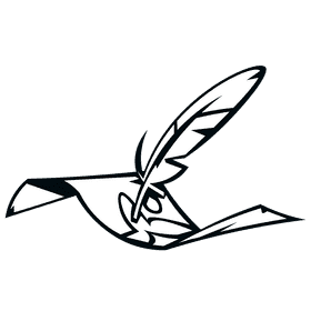 Ink paper black and white clipart