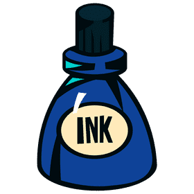 Ink round bottle clipart
