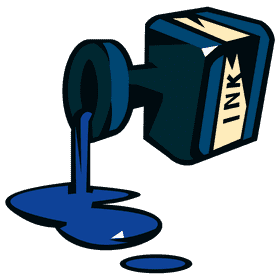 Ink spilled clipart