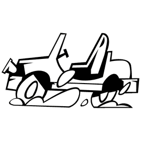 Jeep dirt black and white clipart