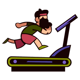 Jogging beard clipart