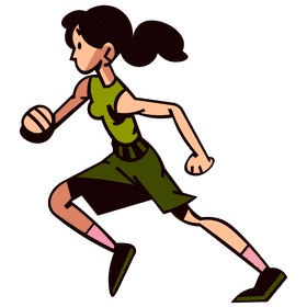 Jogging female clipart