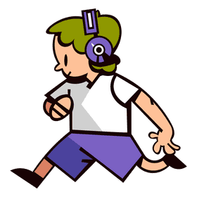 Jogging headphones clipart