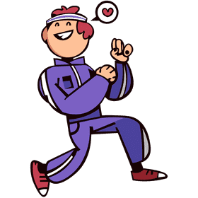 Jogging heart clipart