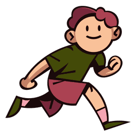 Jogging male clipart