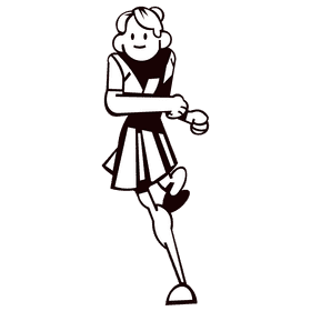 Jogging skirt black and white clipart