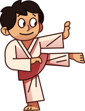 Karate boy clipart