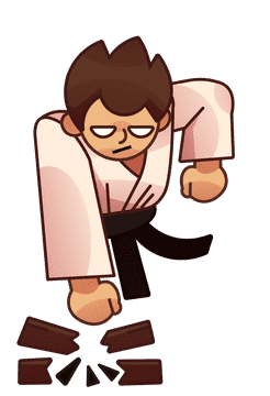 Karate break clipart