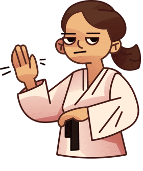 Karate bust clipart