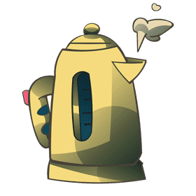 Kettle modern clipart