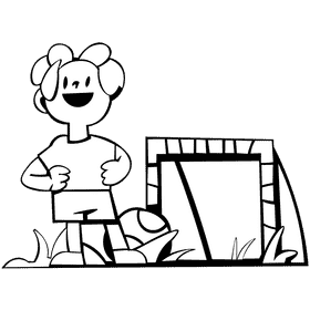 Kindergarten football black and white clipart