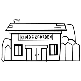 Kindergarten black and white clipart