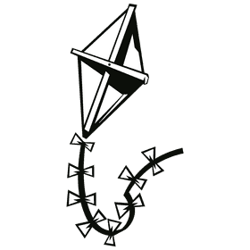 Kite butterflies black and white clipart