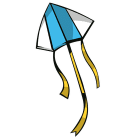 Kite four angled clipart