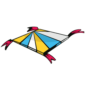 Kite horizontal clipart