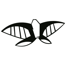 Kite wings black and white clipart