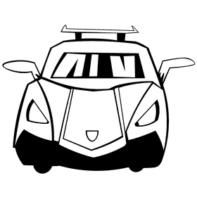Lamborgini goldblack black and white clipart