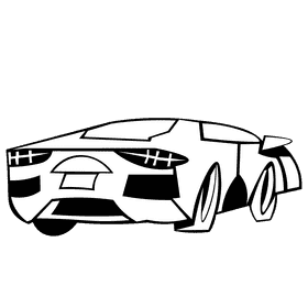 Lamborgini green black and white clipart