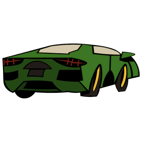 Lamborgini green clipart