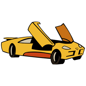 Lamborgini open doors clipart
