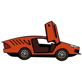 Lamborgini orange clipart