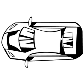 Lamborgini top black and white clipart