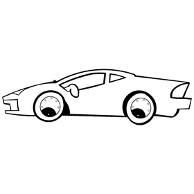 Lamborgini yellow black and white clipart