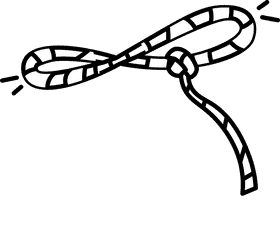 Lasso eight black and white clipart