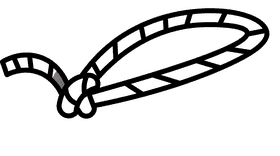 Lasso side black and white clipart