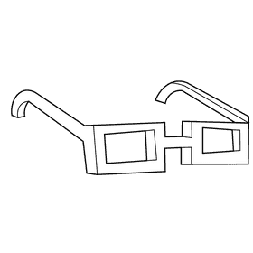 Literature glasses black and white clipart