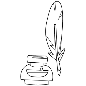 Literature set black and white clipart