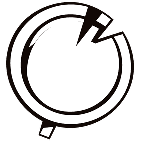 Log circle black and white clipart