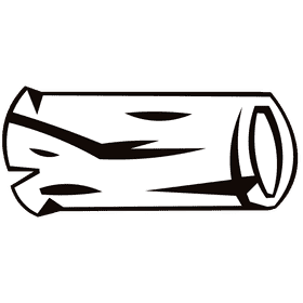 Log laying black and white clipart