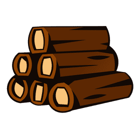 Log pile clipart