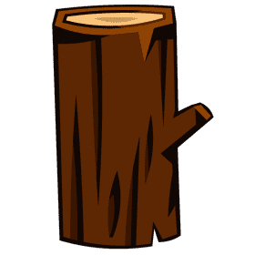 Log standing clipart