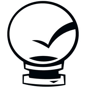 Magic ball black and white clipart