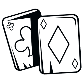 Magic cards black and white clipart