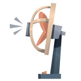 Electric fan profile clipart