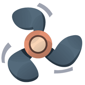 Electric fan turbine clipart