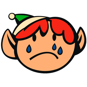 Elf crying clipart