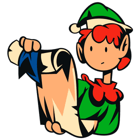Elf scroll clipart