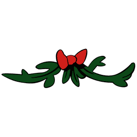 Evergreen bow clipart