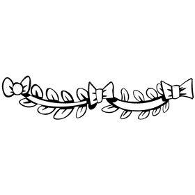 Evergreen branches black and white clipart