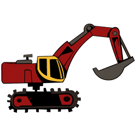 Excavator clipart