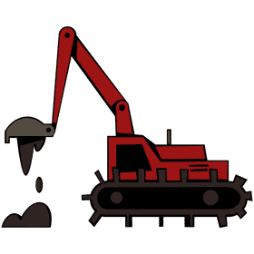 Excavator clipart